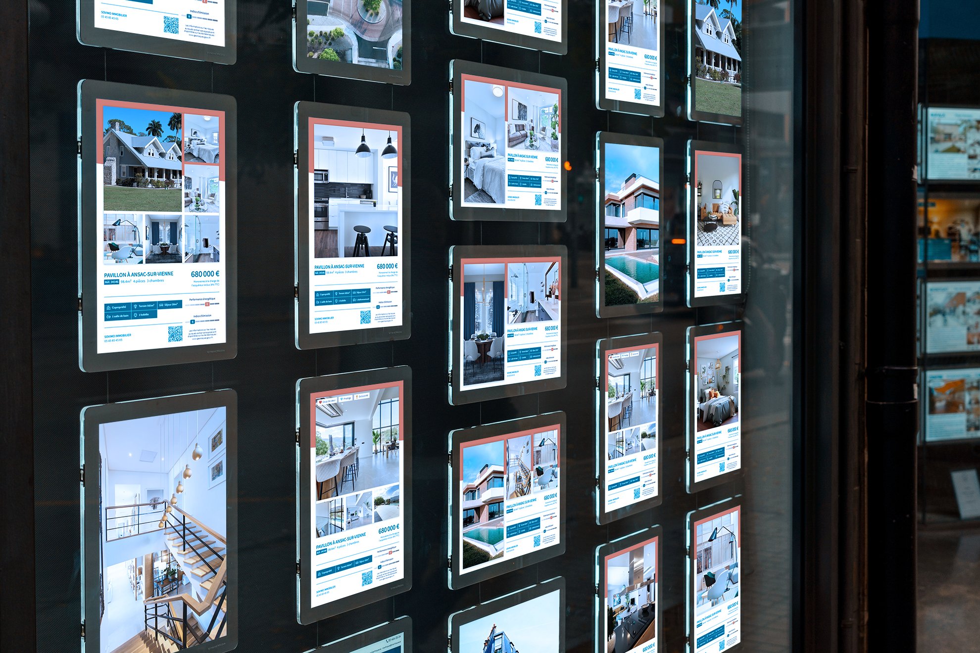 Real estate window display Touchify